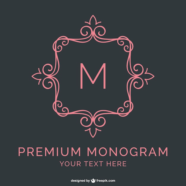 Download Premium monogram template Vector | Free Download