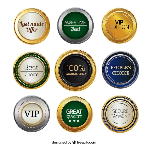 Download Premium quality badges Vector | Free Download