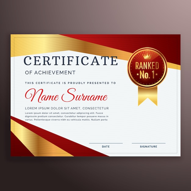 certificate golden photoshop download