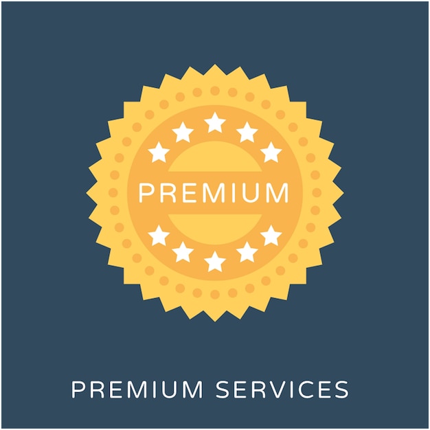 Premium Service Flat Vector Icon Premium Vector