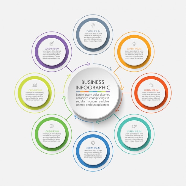 Premium Vector | Presentation business circle infographic template