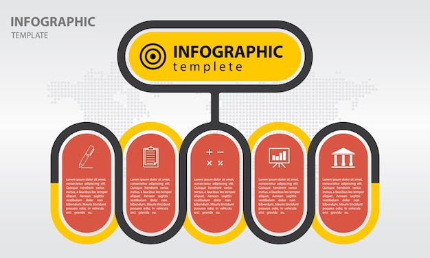 Premium Vector Presentation Business Infographic Template 5 Options 0749