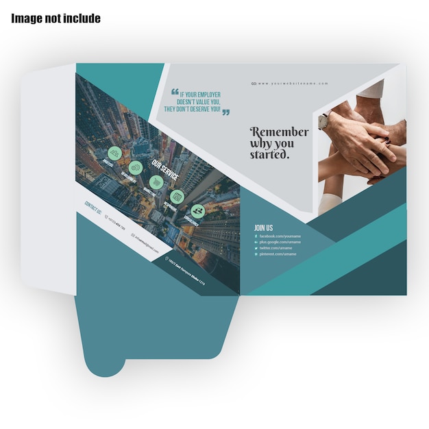 Presentation folder Premium Vector