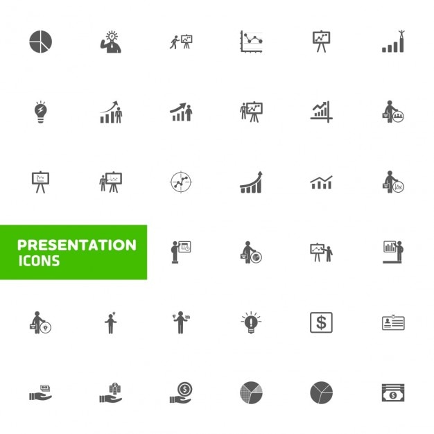 Free Vector | Presentation icons set