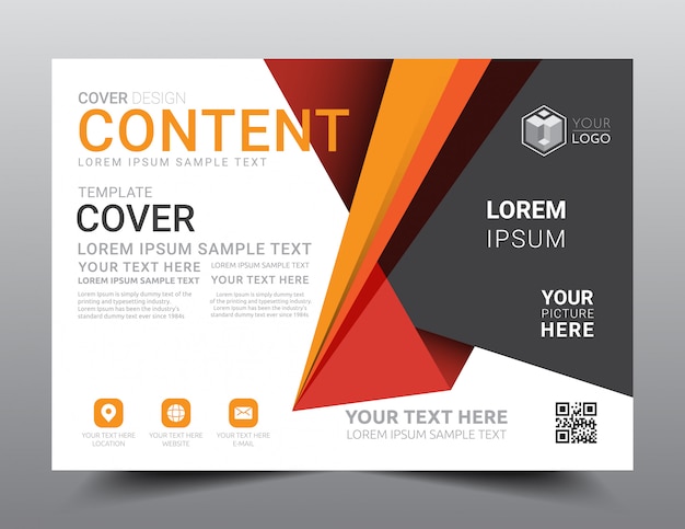 Presentation layout design template Premium Vector