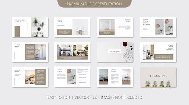 Premium Vector Presentation Template Interior Design Modern Creative