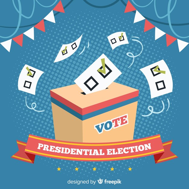 Premium Vector | Presidential election composition with flat design