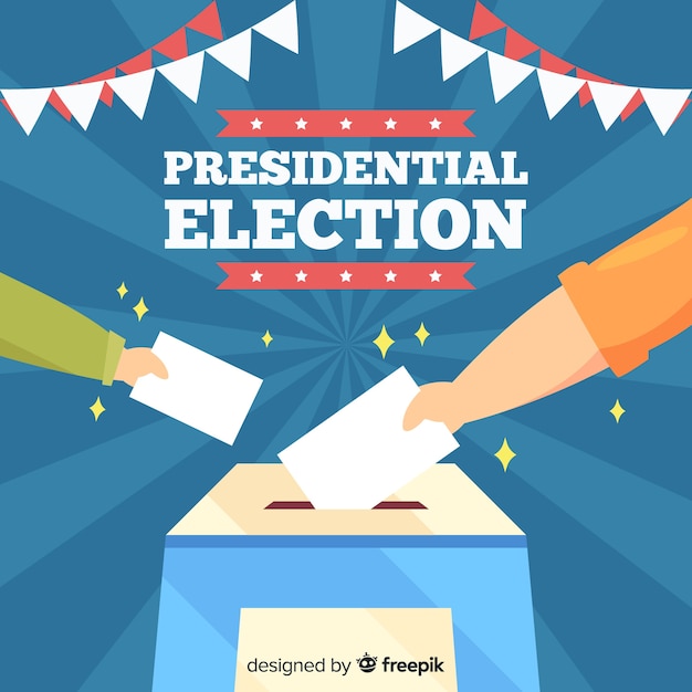 Free Vector | Presidential election composition with flat design