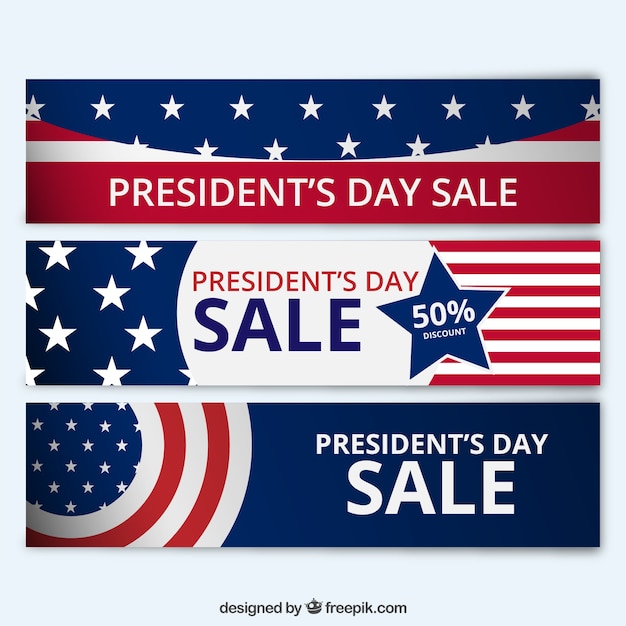 Free Vector | Presidents day discount coupons