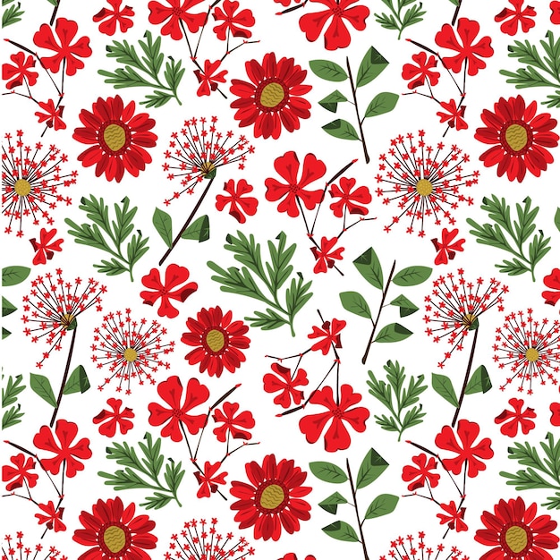 Free Vector Pressed flowers pattern