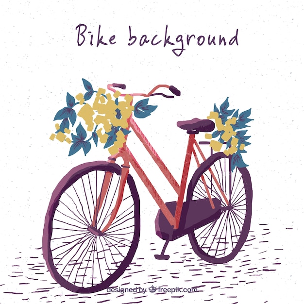 Pretty hand painted vintage bicycle\
background