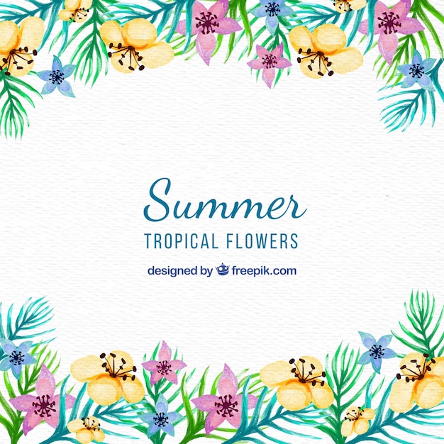 Free Vector Pretty Vintage Watercolor Flowers Background For Summer Cada elemento está en una capa diferente con lo que podéis ocultarlo o editarlo a vuestro gusto…incluso. pretty vintage watercolor flowers