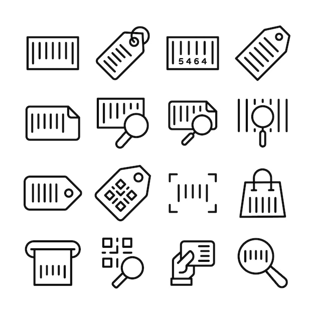 Download Price tag line icons pack Vector | Premium Download