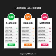 Free Vector Pricing Banners For Web In Flat Design