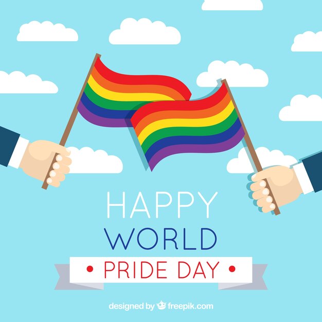 Free Vector | Pride day celebration background