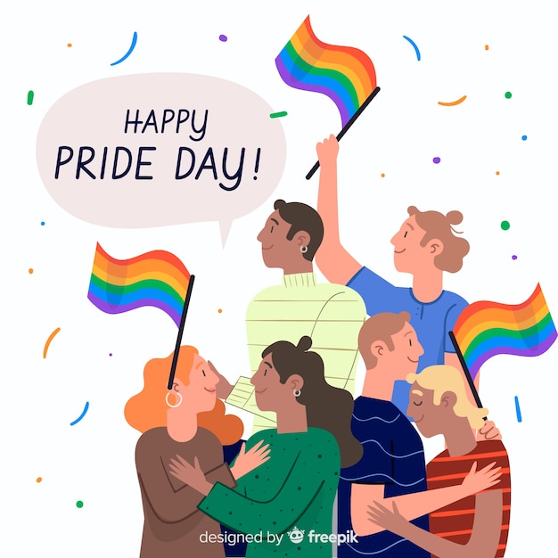 Free Vector Pride day concept