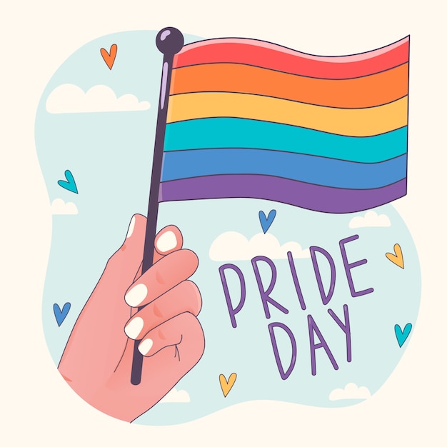 Free Vector | Pride day flag concept