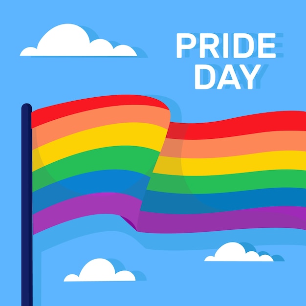 Free Vector | Pride day flag concept