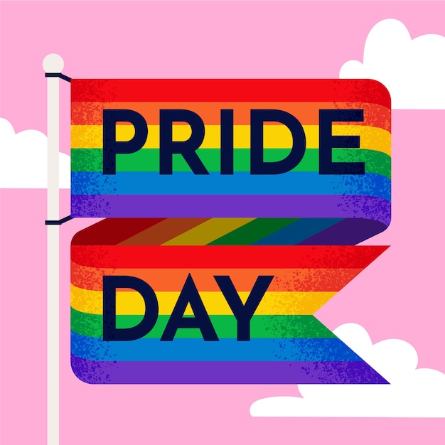 Free Vector | Pride day flag illustration