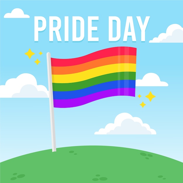 Download Pride day flag style | Free Vector