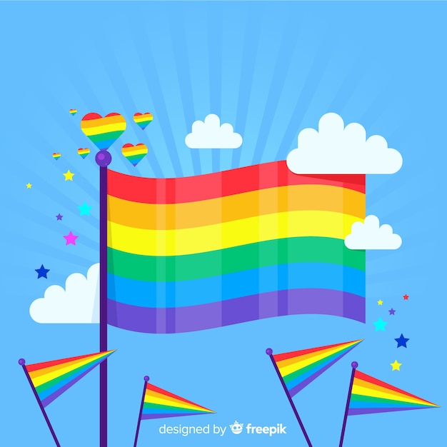 Download Free Vector | Pride day flag