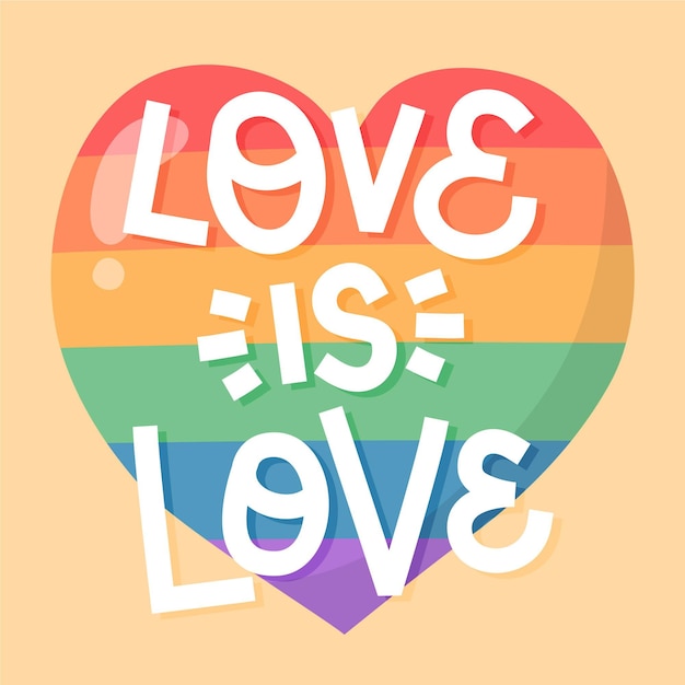 Pride Day Lettering Free Vector