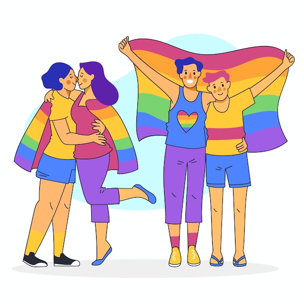 Pride day people | Free Vector