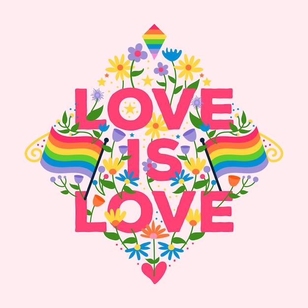 Free Vector | Pride day typography
