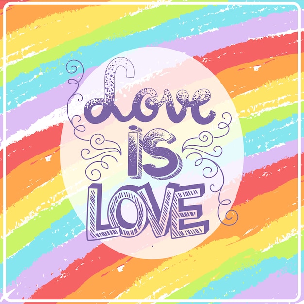 Download Pride love is love background | Premium Vector