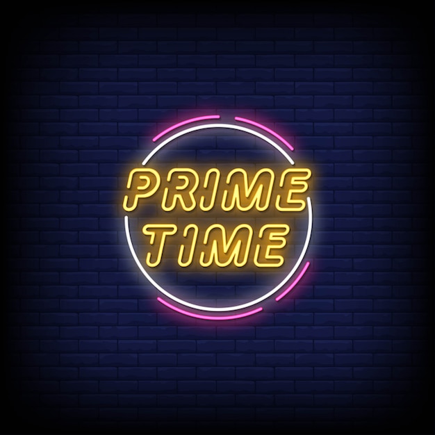 Download Free Prime Time Neon Signs Style Text Premium Vector Use our free logo maker to create a logo and build your brand. Put your logo on business cards, promotional products, or your website for brand visibility.