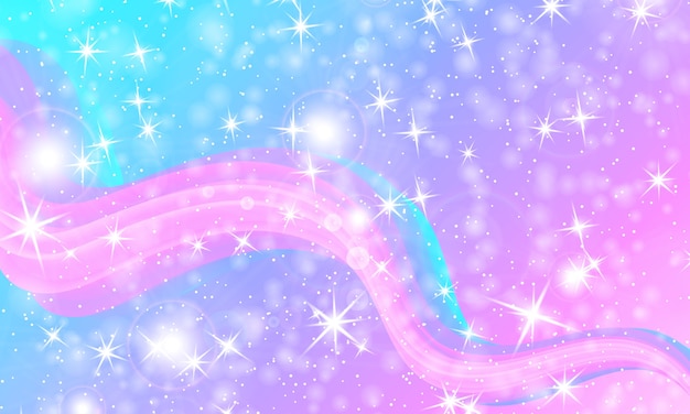 プリンセスの背景 魔法の星 ユニコーン柄 ファンタジー銀河 プレミアムベクター
