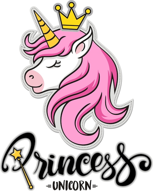 Download Premium Vector | Princess, cute unicorn with crown