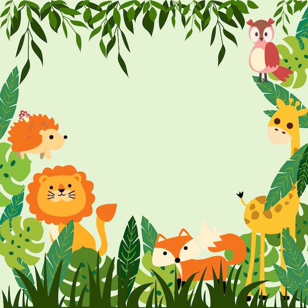 Baby Jungle Theme Border