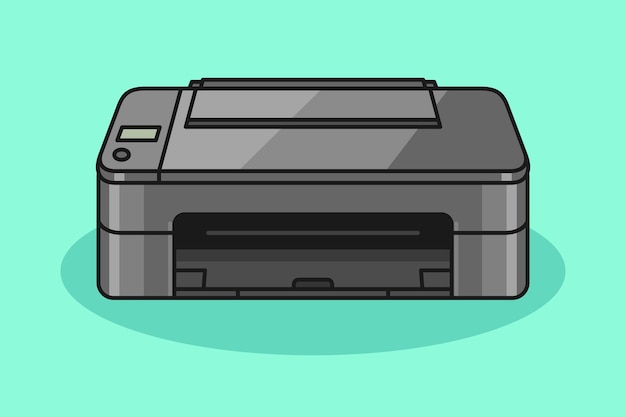 Premium Vector | Printer cartoon illustration