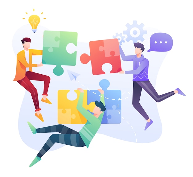 Premium Vector | Problem Solving Illustration, Teamwork To Find ...