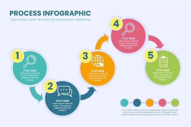 Free Vector | Process infographic template