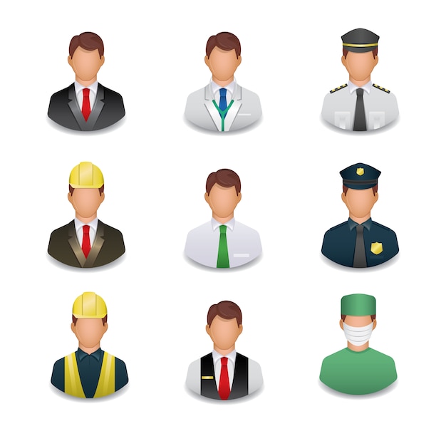 Profession icons collection