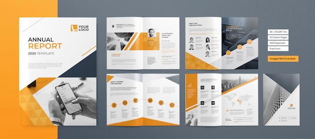 Professional booklet or business presentation Premium Vector