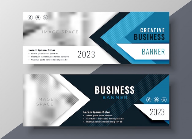 Free Vector | Professional business banner in geometric style