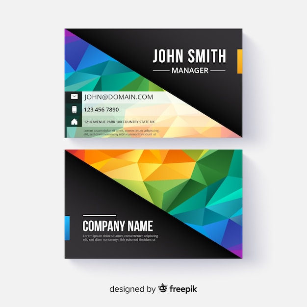 Download Free Professional Business Card In Abstract Design Free Vector Use our free logo maker to create a logo and build your brand. Put your logo on business cards, promotional products, or your website for brand visibility.