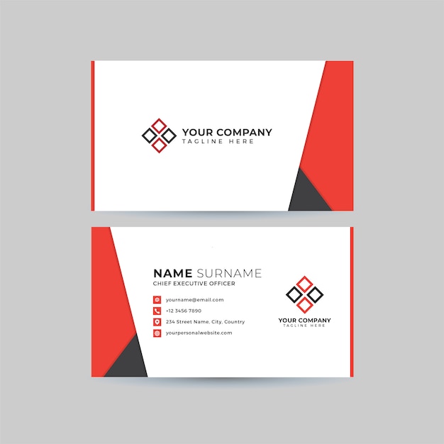 Premium Vector | Professional business card template set