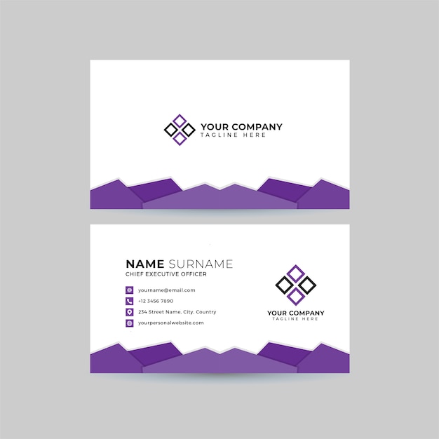 Premium Vector | Professional business card template set