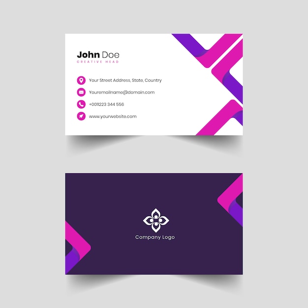 Professional business card template Premium Vector