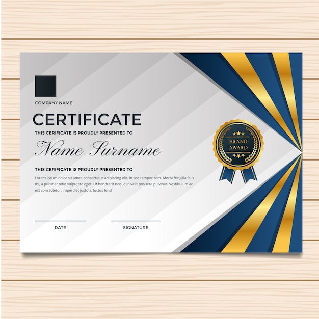 Premium Vector quot professional business certificate quot