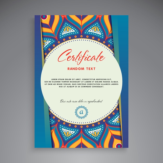 Professional certificate template design Free Vector