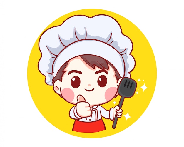 Professional chef with foods in hands, occupation, cuisine, menu ...