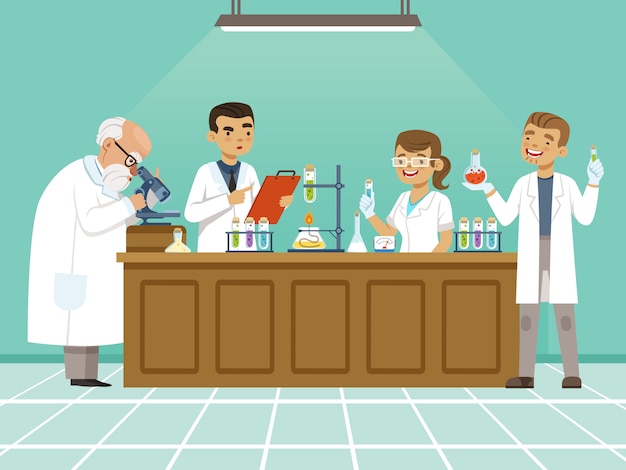 Premium Vector Professional Chemists In Their Laboratory 8170