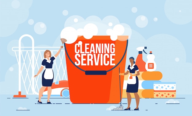 Download Free Professional Cleaning Service Workers Flat Premium Vector Use our free logo maker to create a logo and build your brand. Put your logo on business cards, promotional products, or your website for brand visibility.