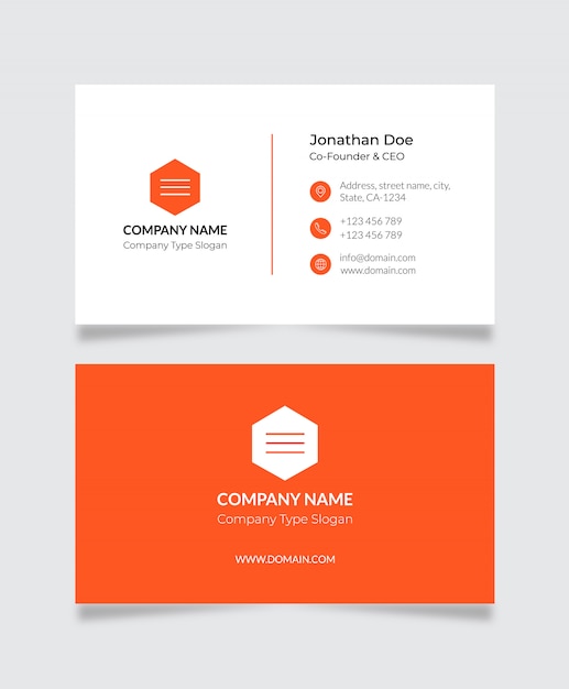 Download Free Professional Company Business Card Design White And Orange Use our free logo maker to create a logo and build your brand. Put your logo on business cards, promotional products, or your website for brand visibility.