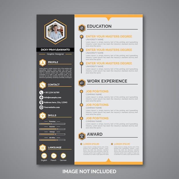 Premium Vector | Professional curriculum vitae template